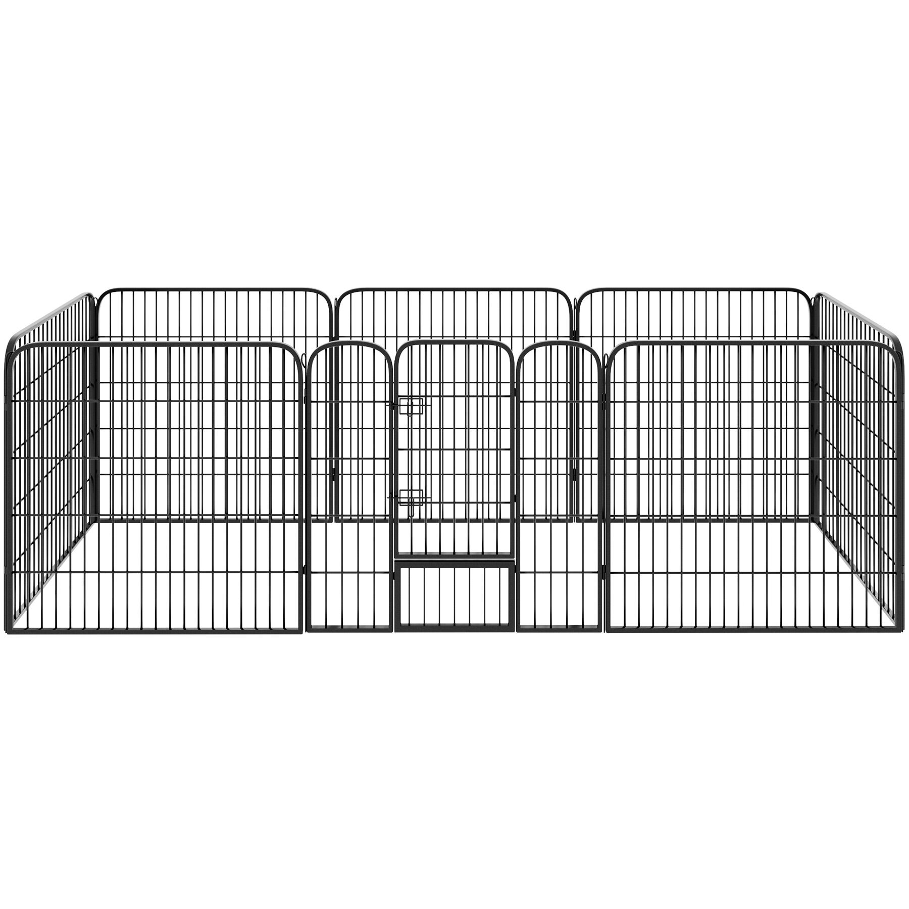 Enclos en acier modulable en 8 parties pour chiens 80 cm TECTAKE - 9