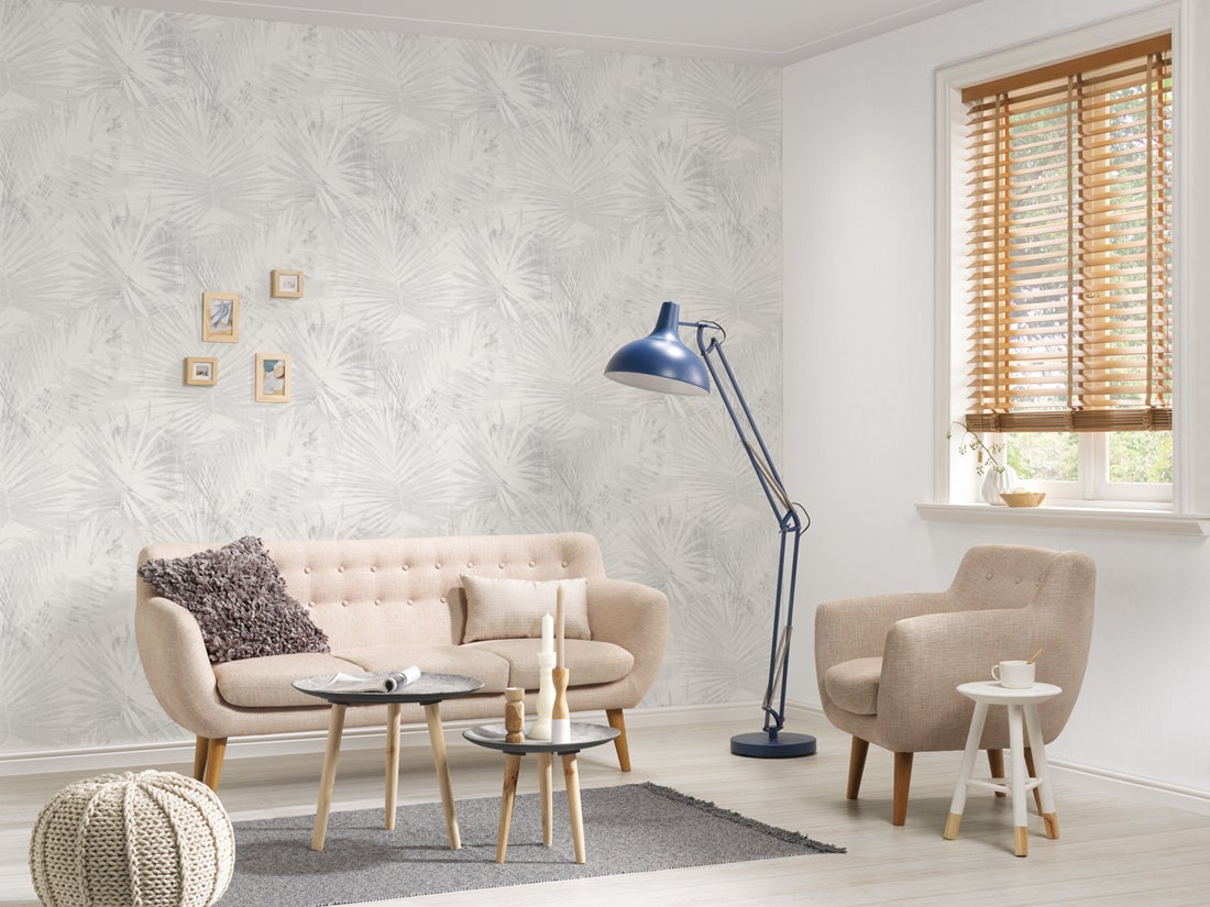Papel de parede verde Decoração de interiores simplistica Papel de parede com palmeiras 1 rolo = 5,33m² - 2