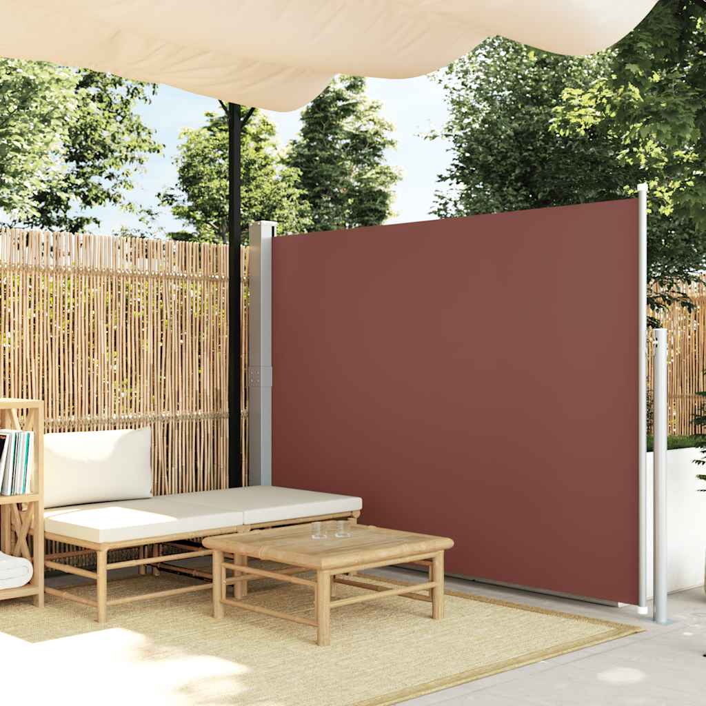 Toldo lateral retráctil 160x500 cm marrón