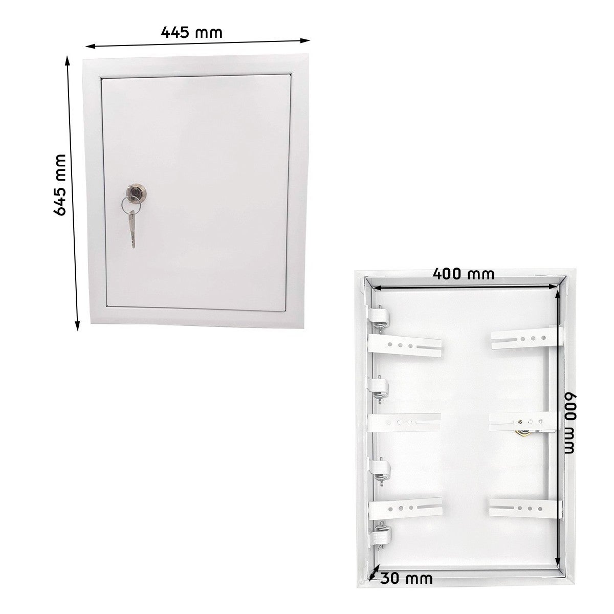 Trappe d'inspection métal à clé 400 x 600 mm - 3
