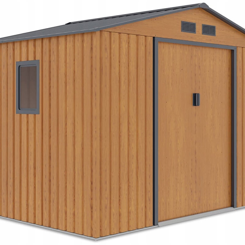 Domek Ogrodowy Narzędziowy na Narzędzia Szopa HUDSON 277x191cm Metalowy 1 szt