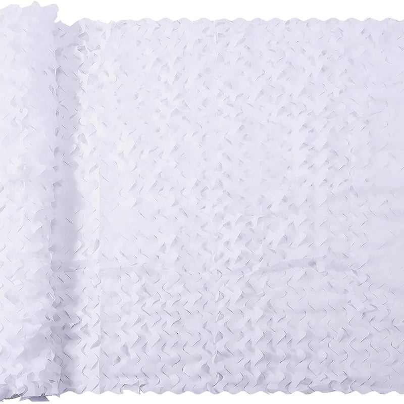 Siatka maskująca, markiza, 2 x 3 m, odpowiednia do kamuflażu, polowania, dekoracji ogrodu, osłona przeciwsłoneczna (biała)