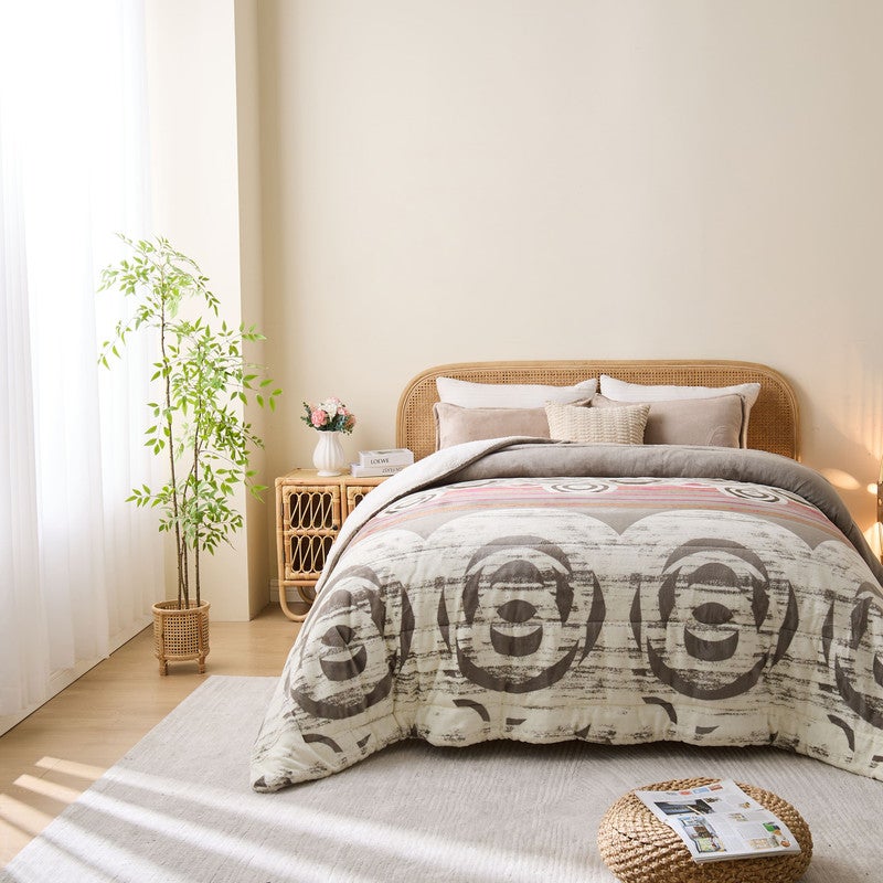 Edredón Grueso con Borrego Sherpa 600 g/m² – Cálido Suave Envolvente – Edredón Invierno - Mandalas Cama 150/160 (250x260) +2 Funda Almohada (50x70) - 2
