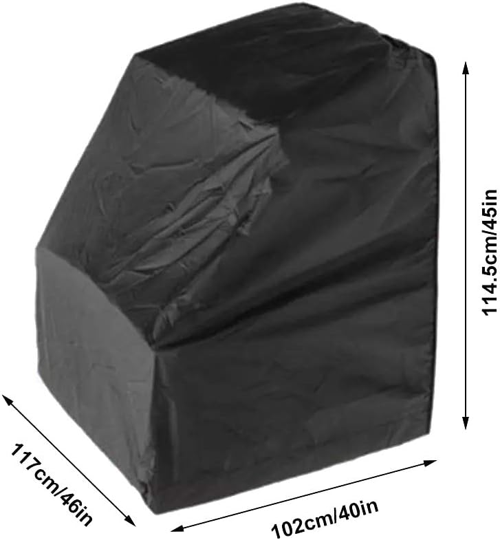 Housse de protection pour console centrale de voilier, tissu Oxford noir 210D enduit d'argent, 114 x 102 x 117 cm, imperméable, anti-poussière - 2