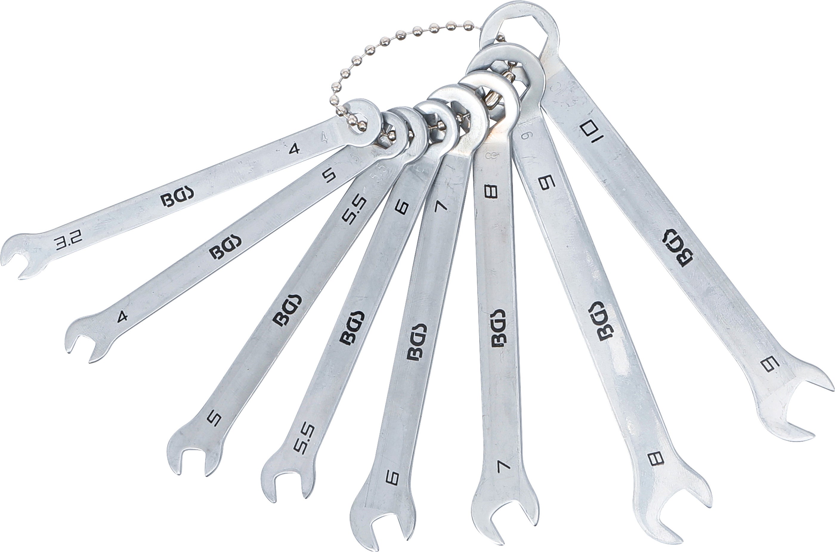 Zestaw kluczy płasko-oczkowych BGS Mini SW 4 - 10 mm 8szt. - 8646