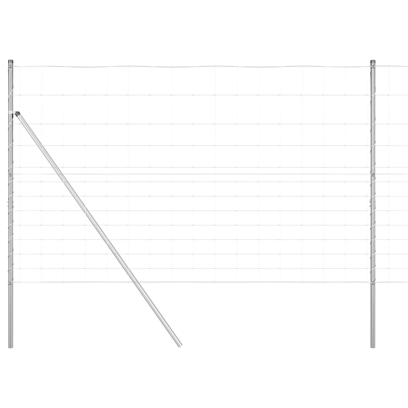 Ogrodzenie spawane do mocowania w gruncie 50 x 1,5 m (S x W) vidaXL