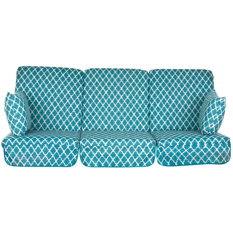 Poduszki na huśtawkę 180 cm Rimini / Venezia niebiesko-białe Patio