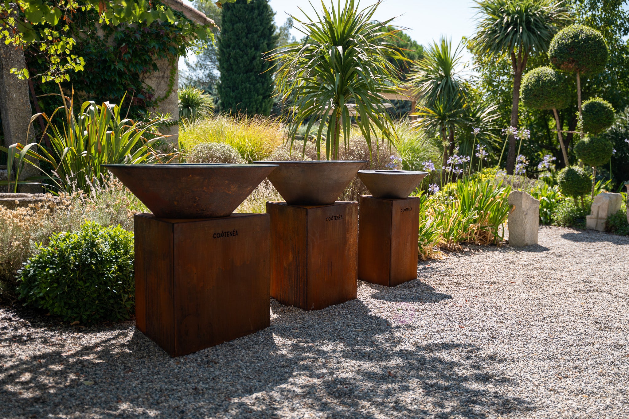 PACK Brasero Corten 100cm + Grille + Rebord - 5