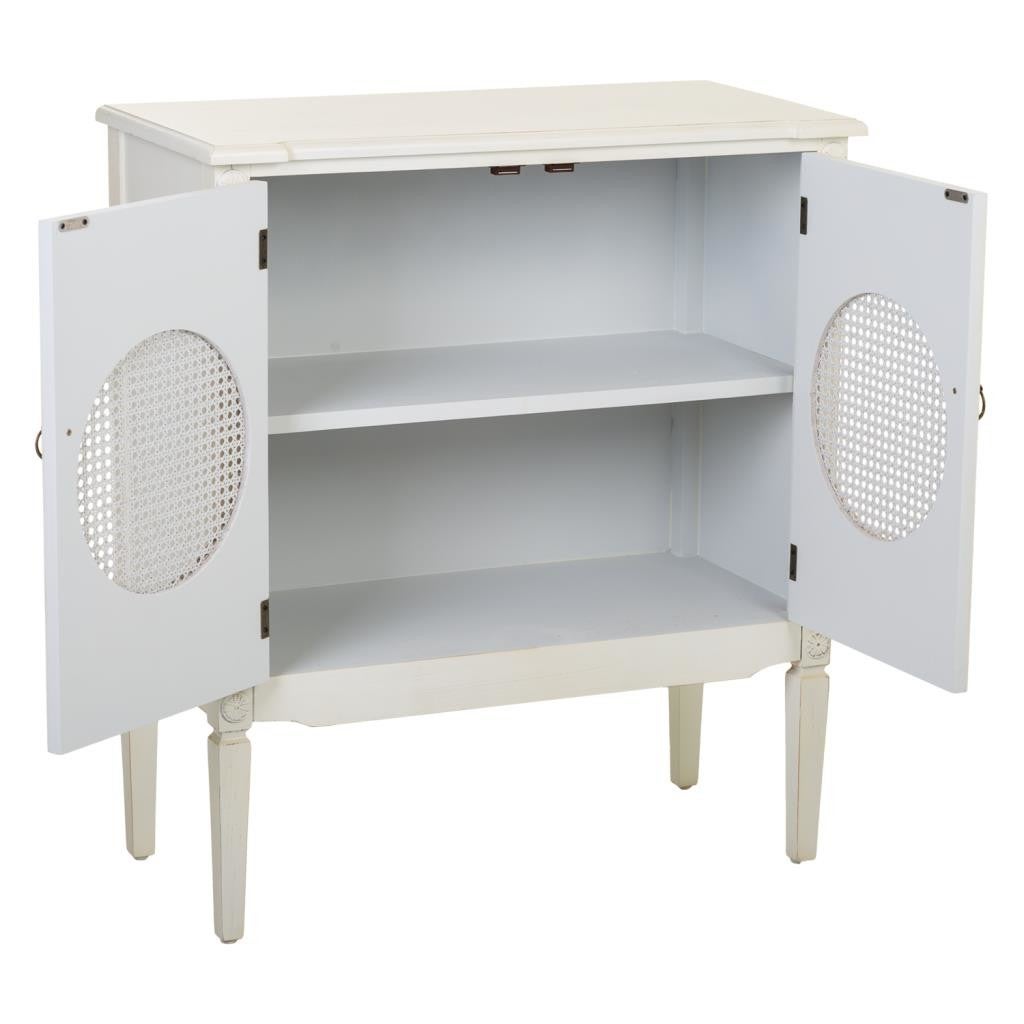 Console en bois avec grillages blancs 80x38x90h - 3