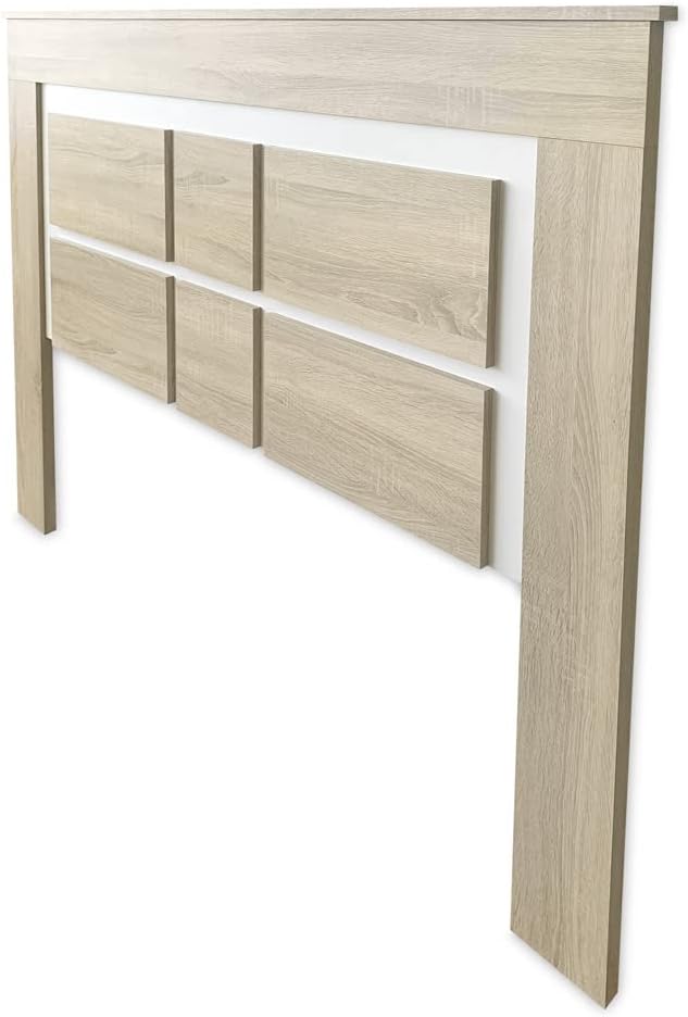 Ensemble tête de lit 160 x 120 cm + 2 tables de chevet | Chambre complète | Couleur chêne Cambria et blanc (pour lit 135-140 ou 160) - 4