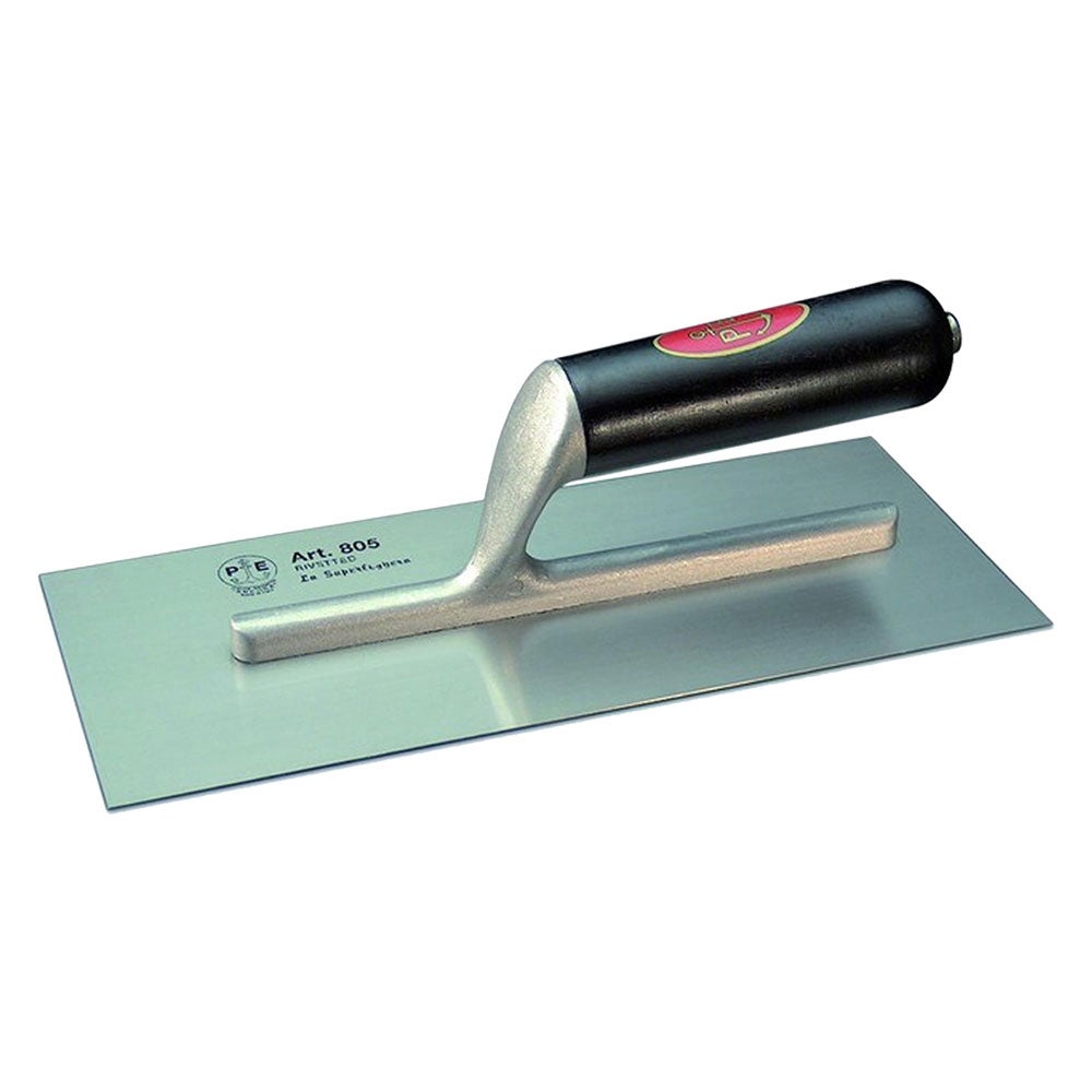 Truelle de lissage en acier inoxydable avec coins arrondis