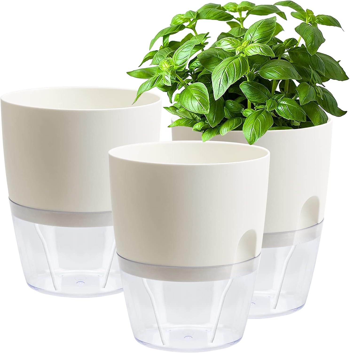 Accessoires PLAYMOBIL - 3 Pots De Fleurs Blancs Vasque Pour Jardin - Occasion, Décor Vintage