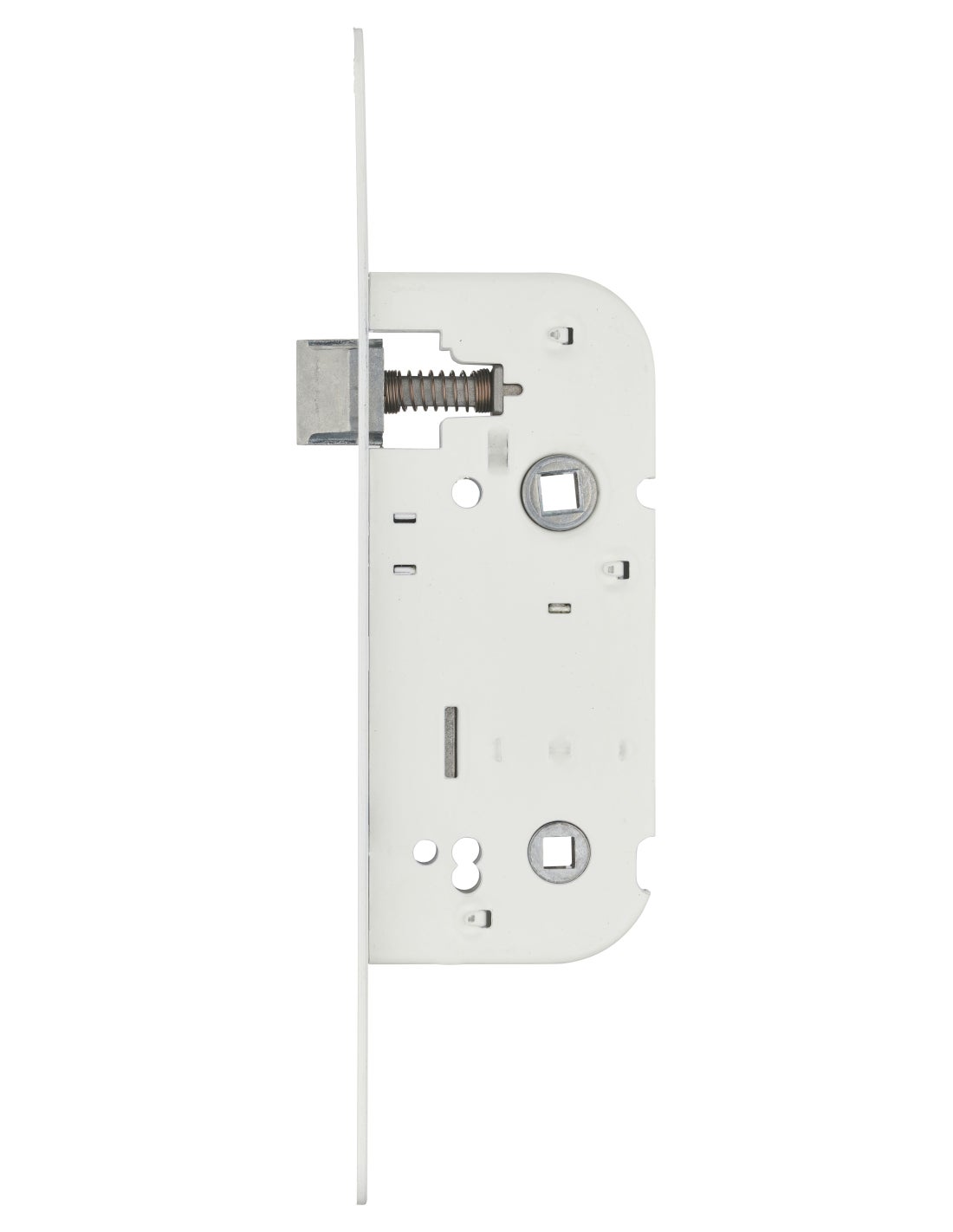 THIRARD - Serrure encastrable à condamnation pour porte de salle de bain et toilettes, axe 40mm, bouts ronds, blanc - THIRARD - 3