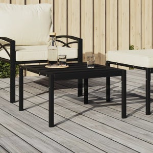 Table D'Appoint Jardin 60x39x45cm Anthracite | Plastique Résistant | Montage Facile