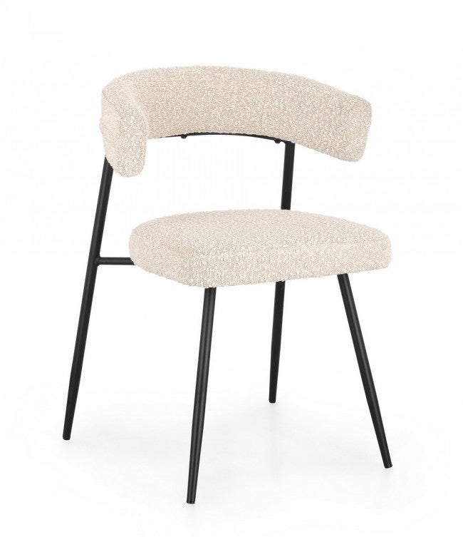 Zestaw 4 krzeseł do jadalni z włókna syntetycznego, szary