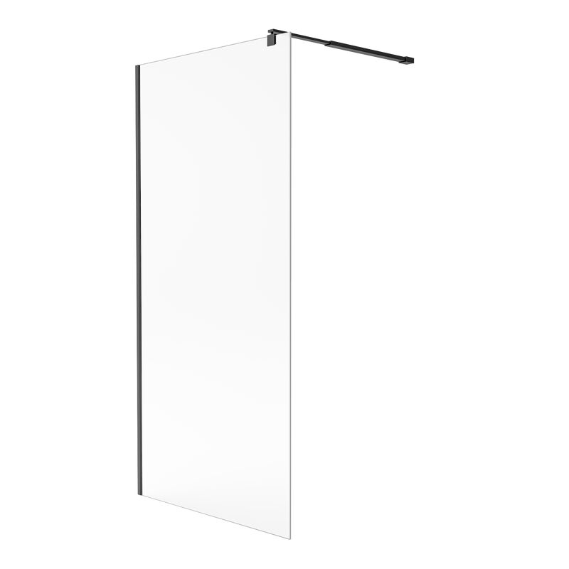 Ścianka prysznicowa WKT Durasan 100x200 czarna bez brodzika 1 szt.