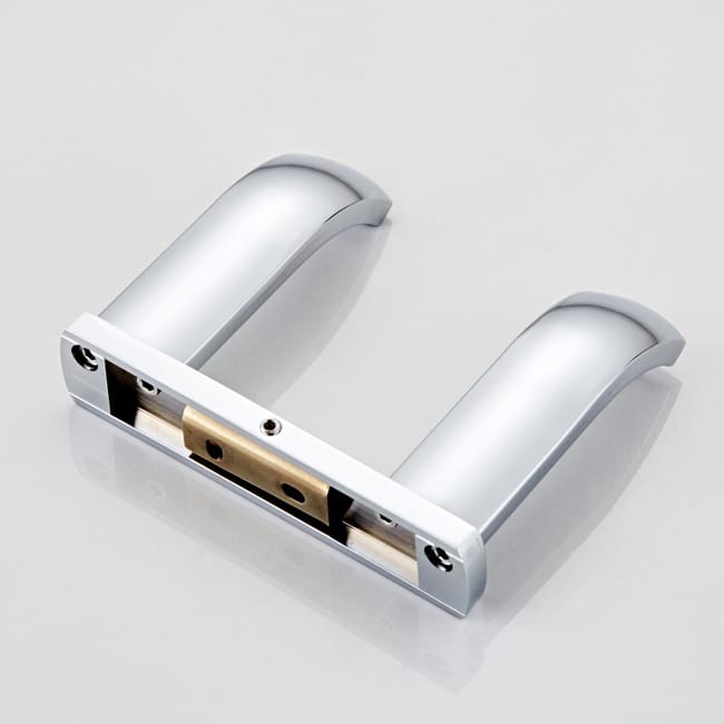 Accessori bagno - Mensola per bagno in Corian® supporti ottone cromato Accessori bagno - Mensola per bagno in Corian® supporti ottone cromato