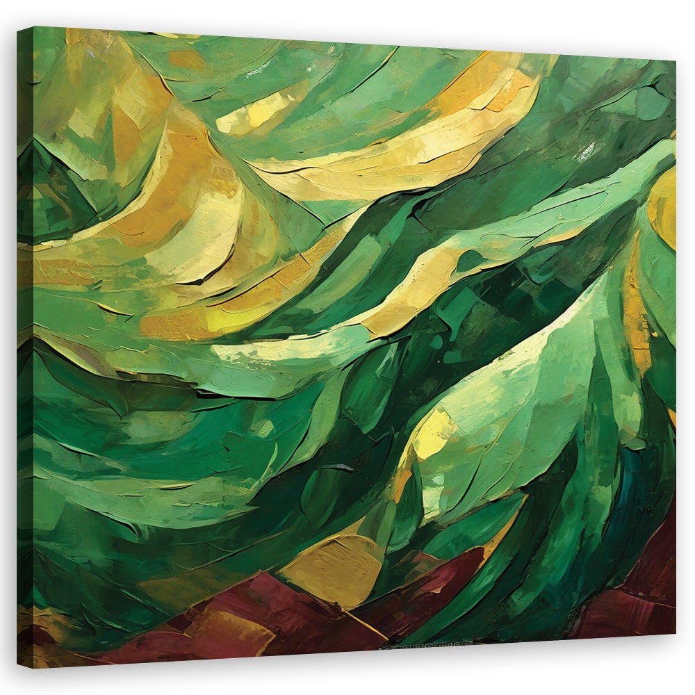 Obraz na płótnie, Zielona abstrakcja 50x50