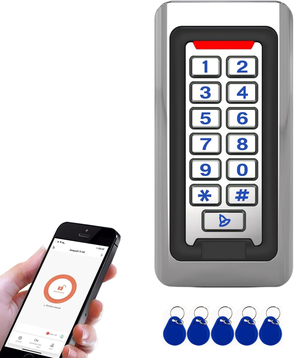 Digicode Porte Clavier à Code IP68 - Contrôle d’Accès Métallique ...