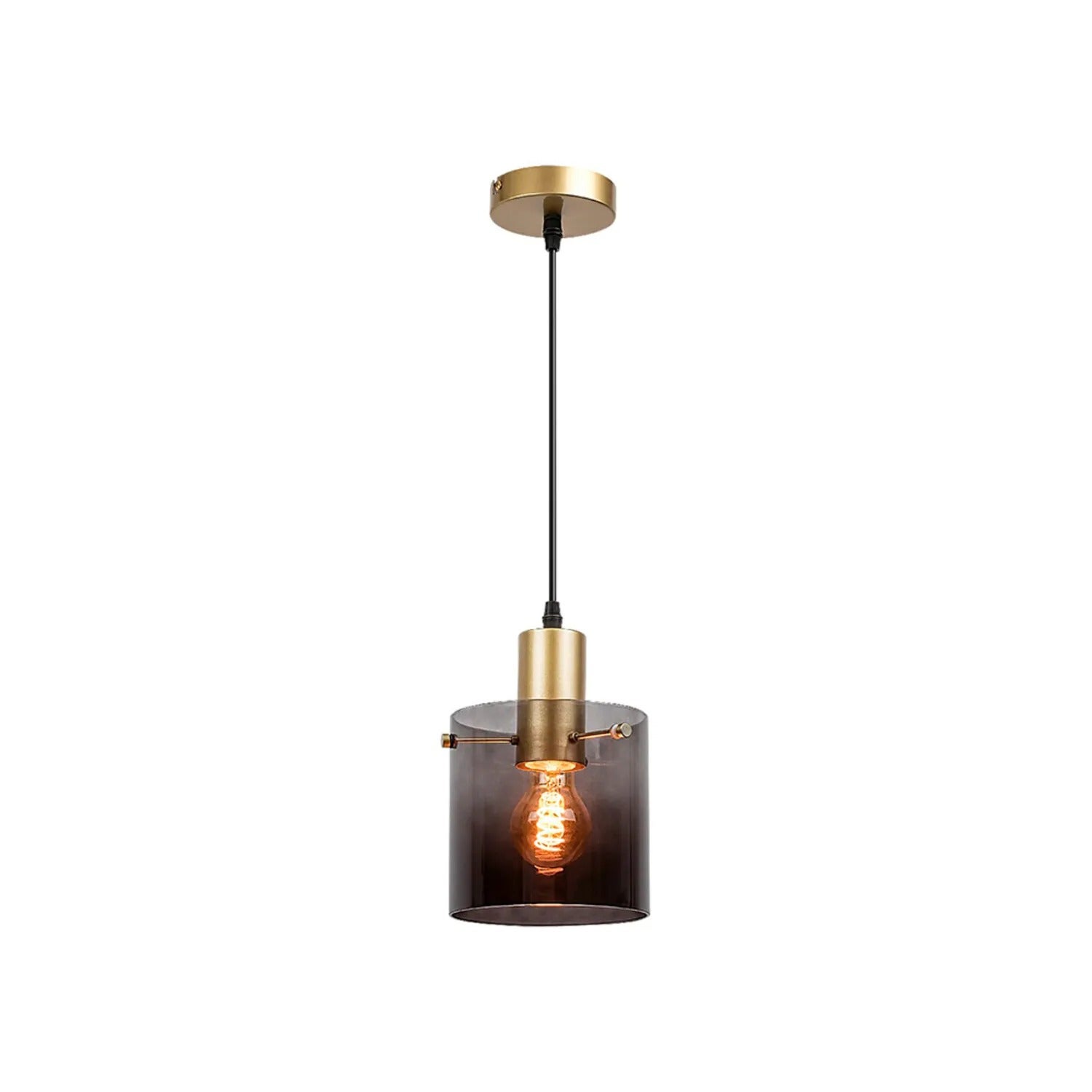 Lampa wisząca Donati złoto-szkło dymne 1xE27x40W metal wym:150x15x15cm IP20 Rabalux