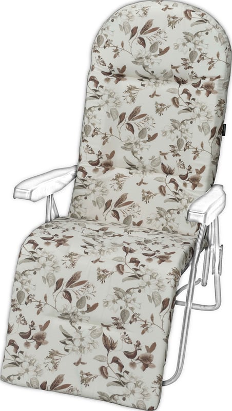 Poduszka na leżak ogrodowy z podnóżkiem AMPO beżowy brązowy 1 szt.