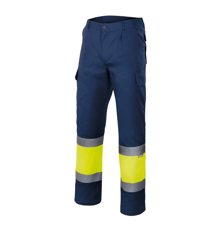 Pantalon bicolore haute visibilité VELILLA Bleu Marine / Jaune XL - 2