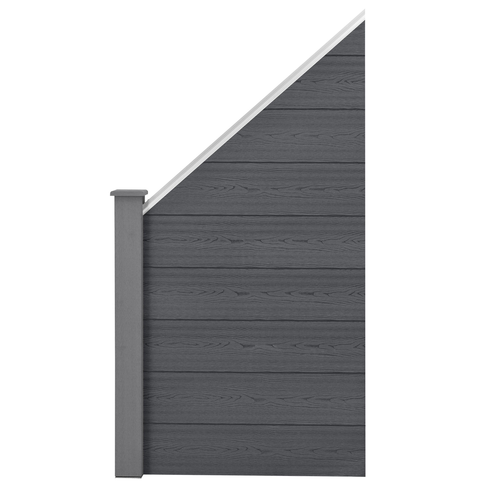 Clôture Inclinée Bois Composite WPC Segovia Gris 180 x 96 cm [neu.holz] - 2