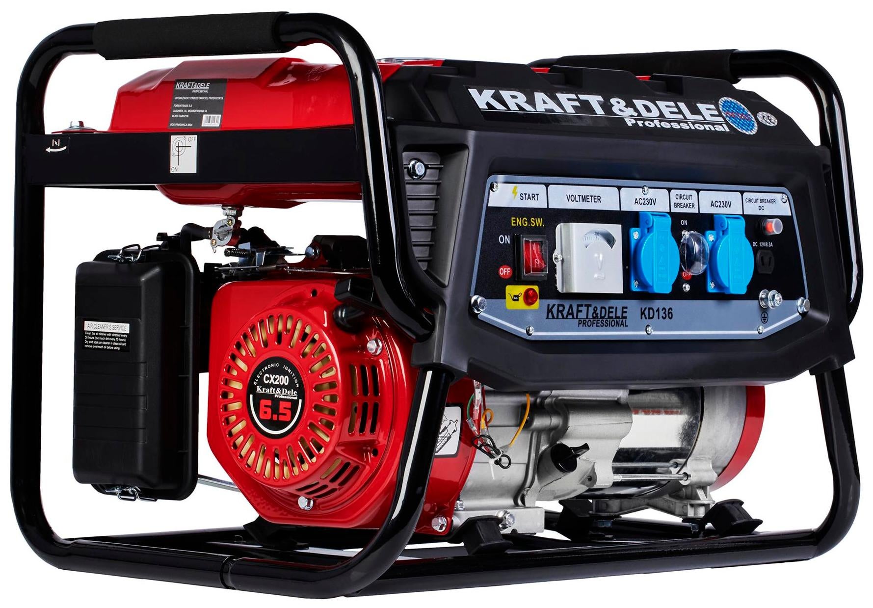 Gerador elétrico 3000 W 12/230 V motor 4 tempos monofásico - 2