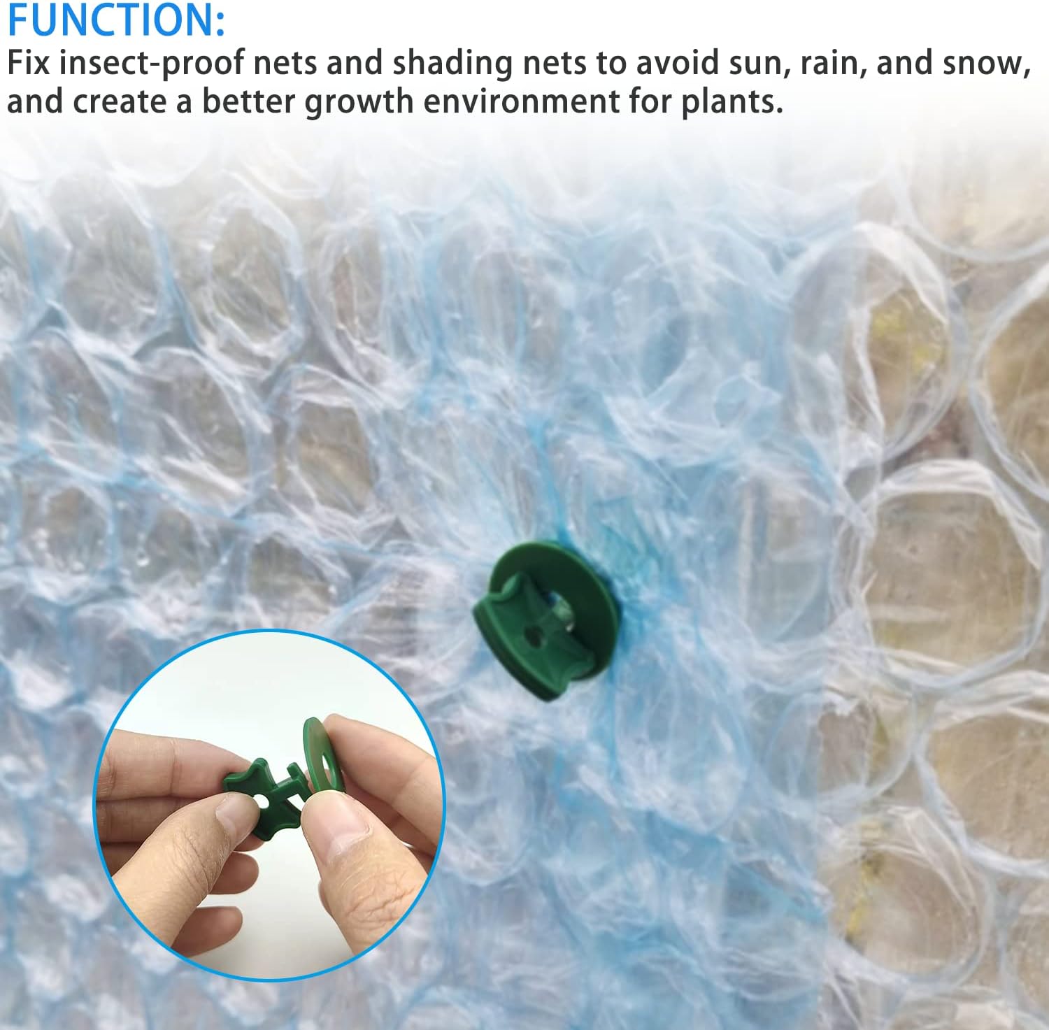 300 pezzi di elementi di fissaggio per serre, clip di supporto per piante, clip di torsione per serre, ganci per piante da serra, per pluriball - 4