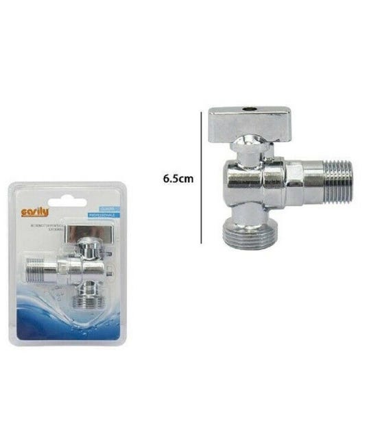 Rubinetto Sottolavabo DOJA Barcelona - Valvola Arresto 1/2' X 3/4' Ottone Cromato - Foto 11