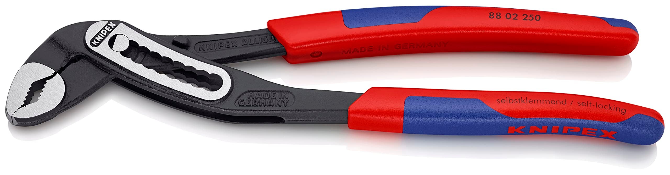 Pinza Knipex Cobra ES 87 51 180 SB, Regolabile E Affusolata Per Tubi E Dadi, Autoserrante, Testa Sottile, Impugnatura Tre Punti, 32mm