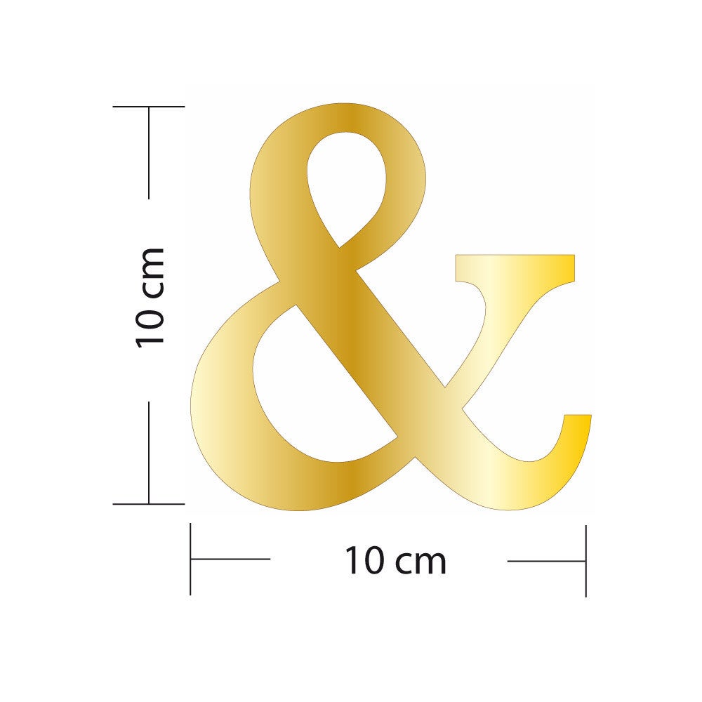 Lettre Miroir Or Décorative Plexiglass 10 cm - 3