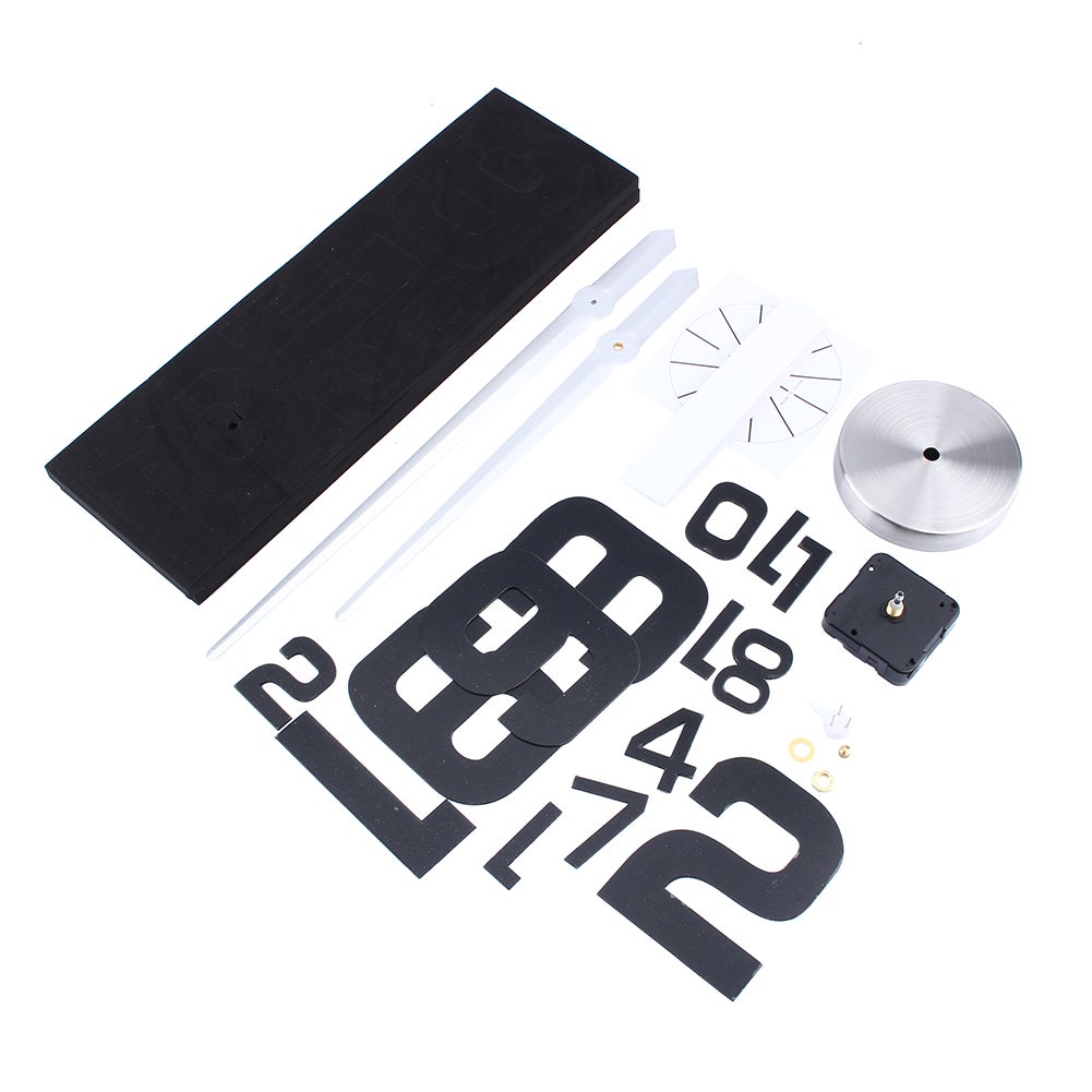 Reloj moderno de bricolaje con kit de pegatinas de superficie de espejo 3d