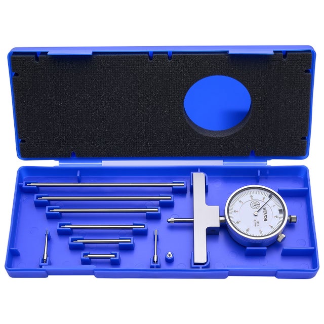 Micromètre de Profondeur VEVOR 0-22 pouces Jauge de Profondeur Résolution de 0,001 pouce Outil de Mesure Mécanique de Précision 0,001 pouce