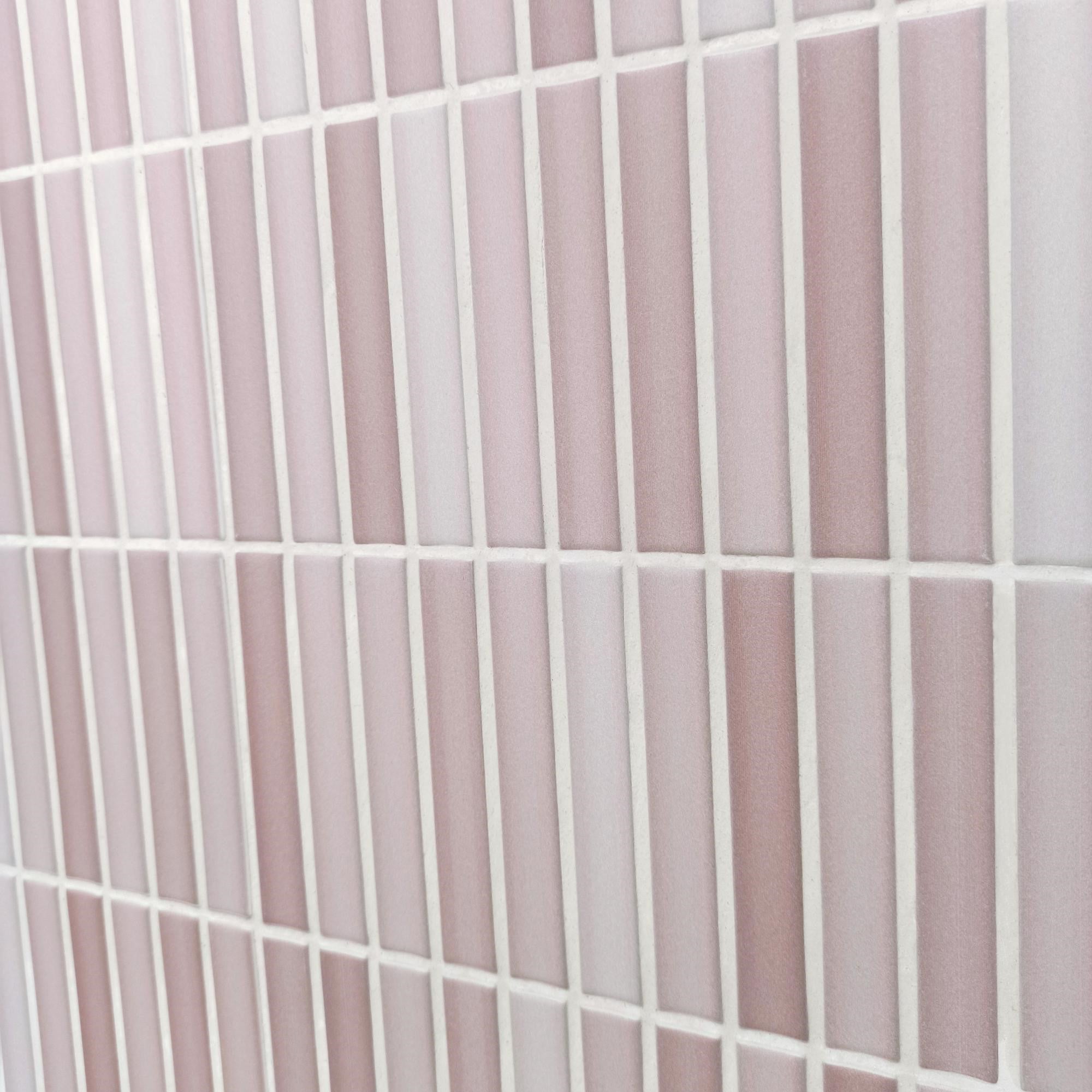 MOSAICO KIT-KAT LILAC MATT 11,5x23,1 CM RIVESTIMENTO LILLA IN GRES PORCELLANATO OPACO PREMIUM - 2