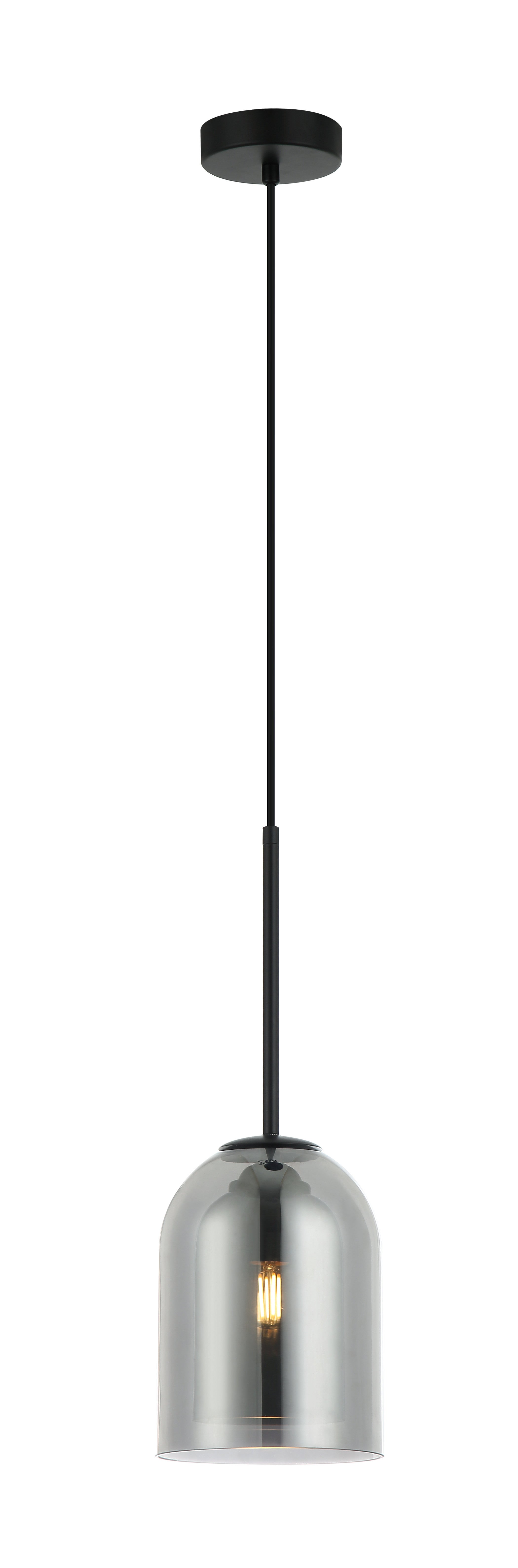 Lampa wisząca ELARIS czarna 1 x E27 x 15W wym: 150 x 15 x 15 cm Light Prestige