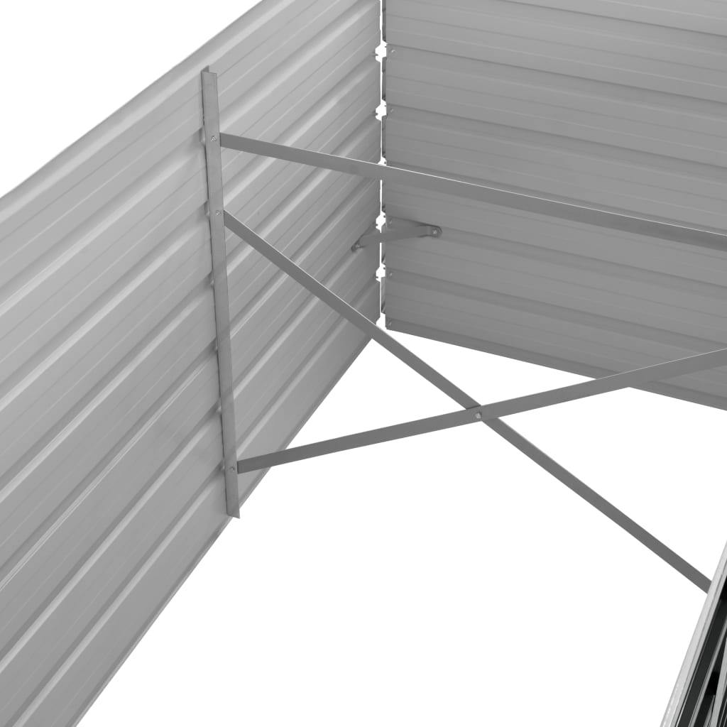 Maison Exclusive - Lit surélevé de jardin Anthracite 320x80x77 cm Acier galvanisé - 5