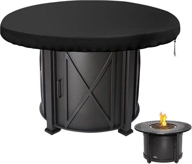 Housse Brasero Rond 100cm - Housse Protection Étanche Oxford 420D Pour Plaque Feu Barbecue