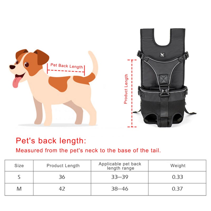 Bolsa peitoral para animais de estimação, ajustável com fecho de pressão, estampa camuflada (vermelha, M) - 2