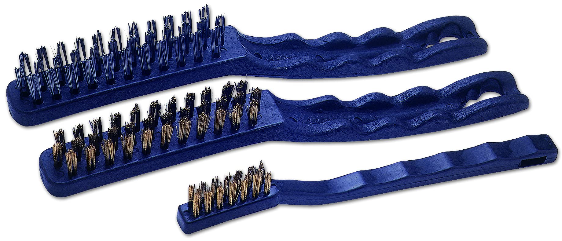 Idena 60104 Set Pennelli Scuola 6 Pezzi - 3 Rotondi E 3 A Setola, Legno Naturale FSC, Misure 4-14, Non Verniciati