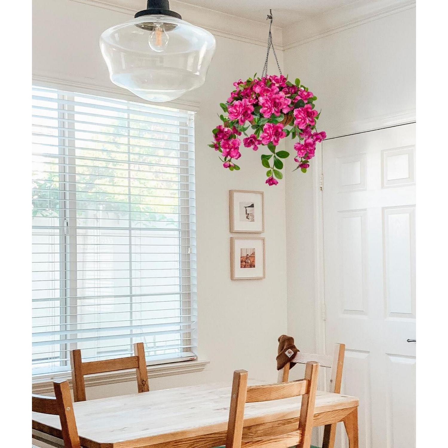 Le Rhododendron Plante artificielle suspendue Rhododendron rose 70 cm textile | Leroy ...