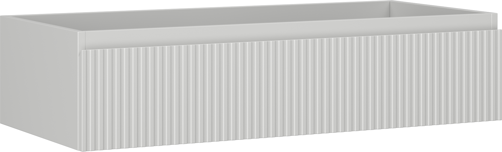 Mexen Rivel szafka łazienkowa podumywalkowa 100 cm, 1 szuflada, ryflowana , szara mat - 91A20-10023-1-BF62