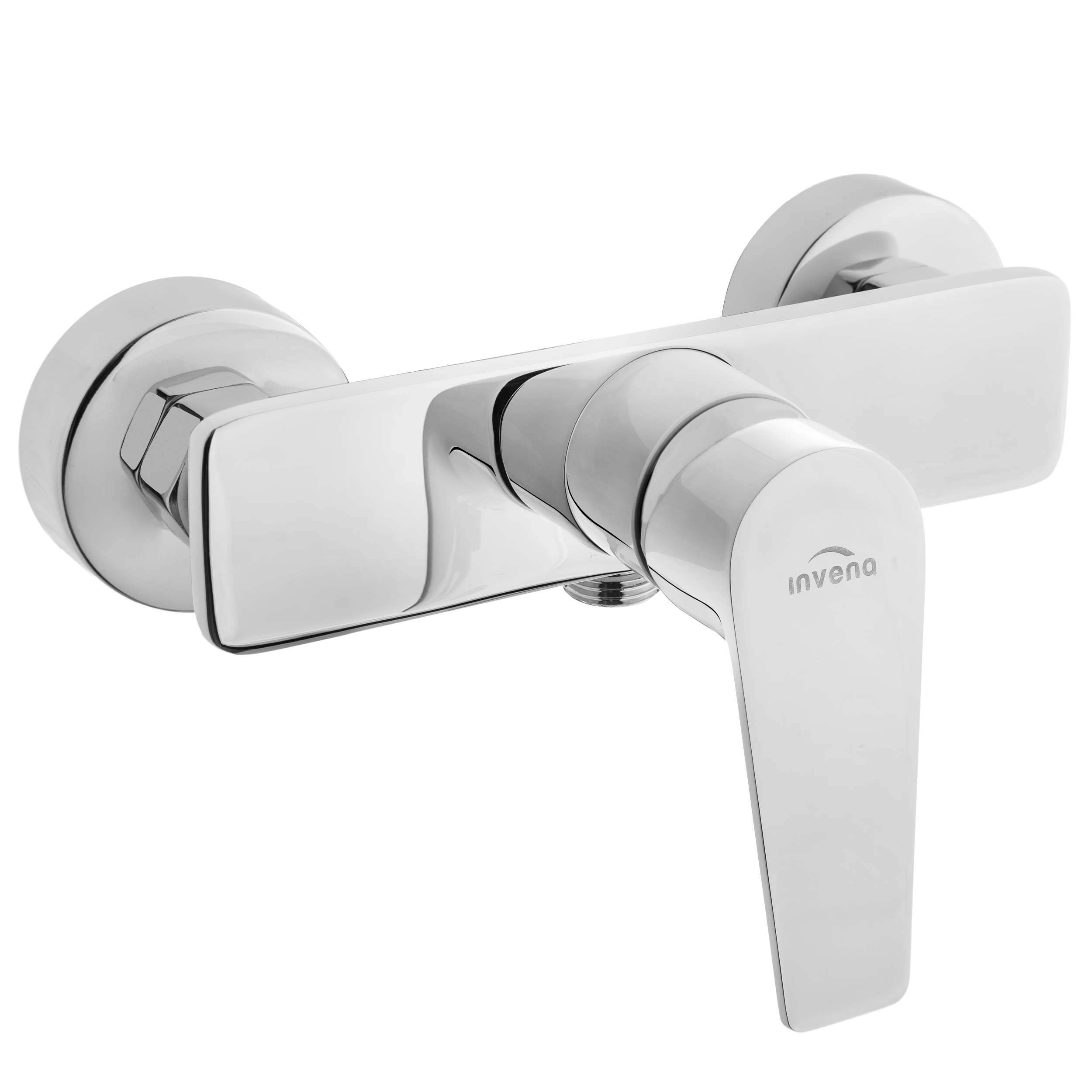 Bateria Prysznicowa Natryskowa Ścienna Kran do Prysznica INVENA Dokos Chrom