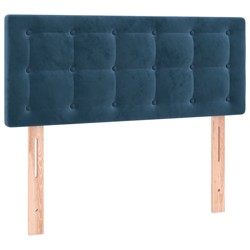 Sommier à lattes de lit avec matelas LED Bleu foncé 100x200 cm - 7