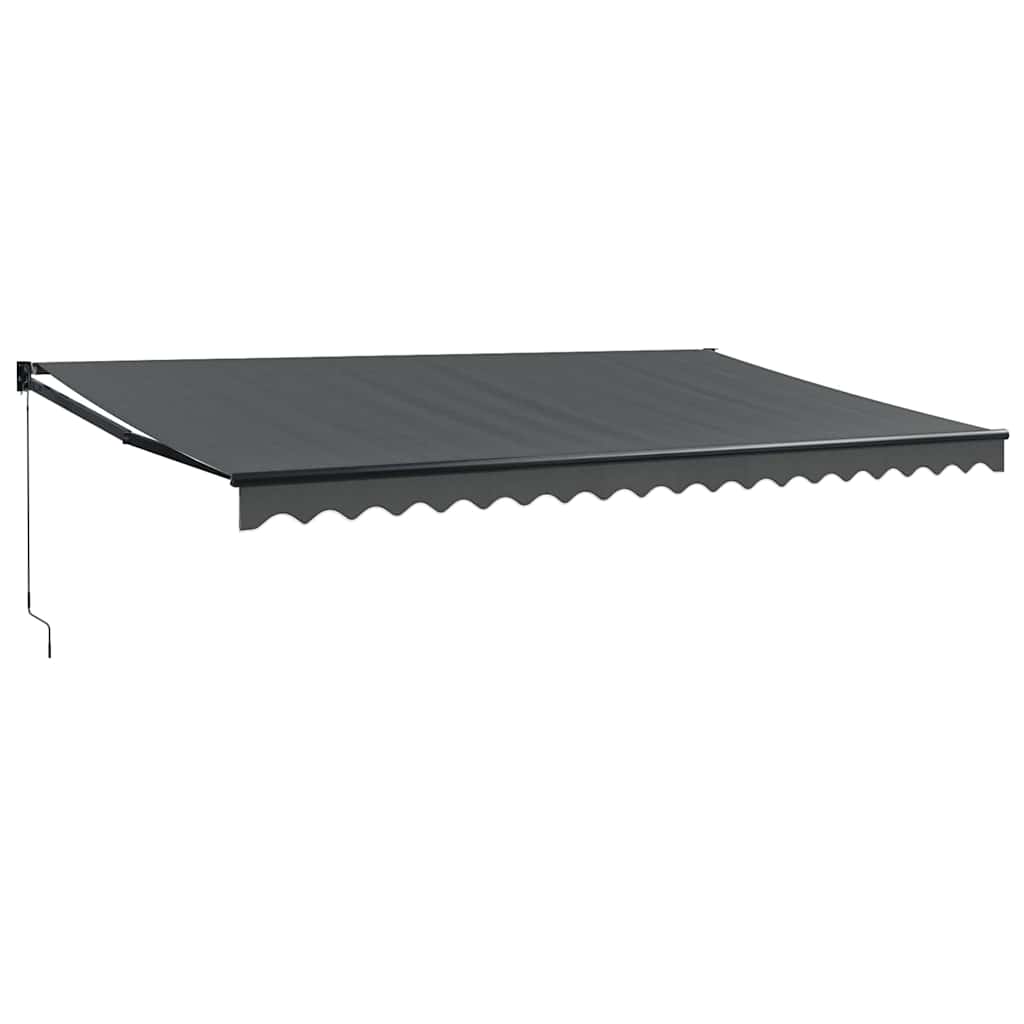 Auvent rétractable anthracite 5x3 m tissu et aluminium vidaXL - 2