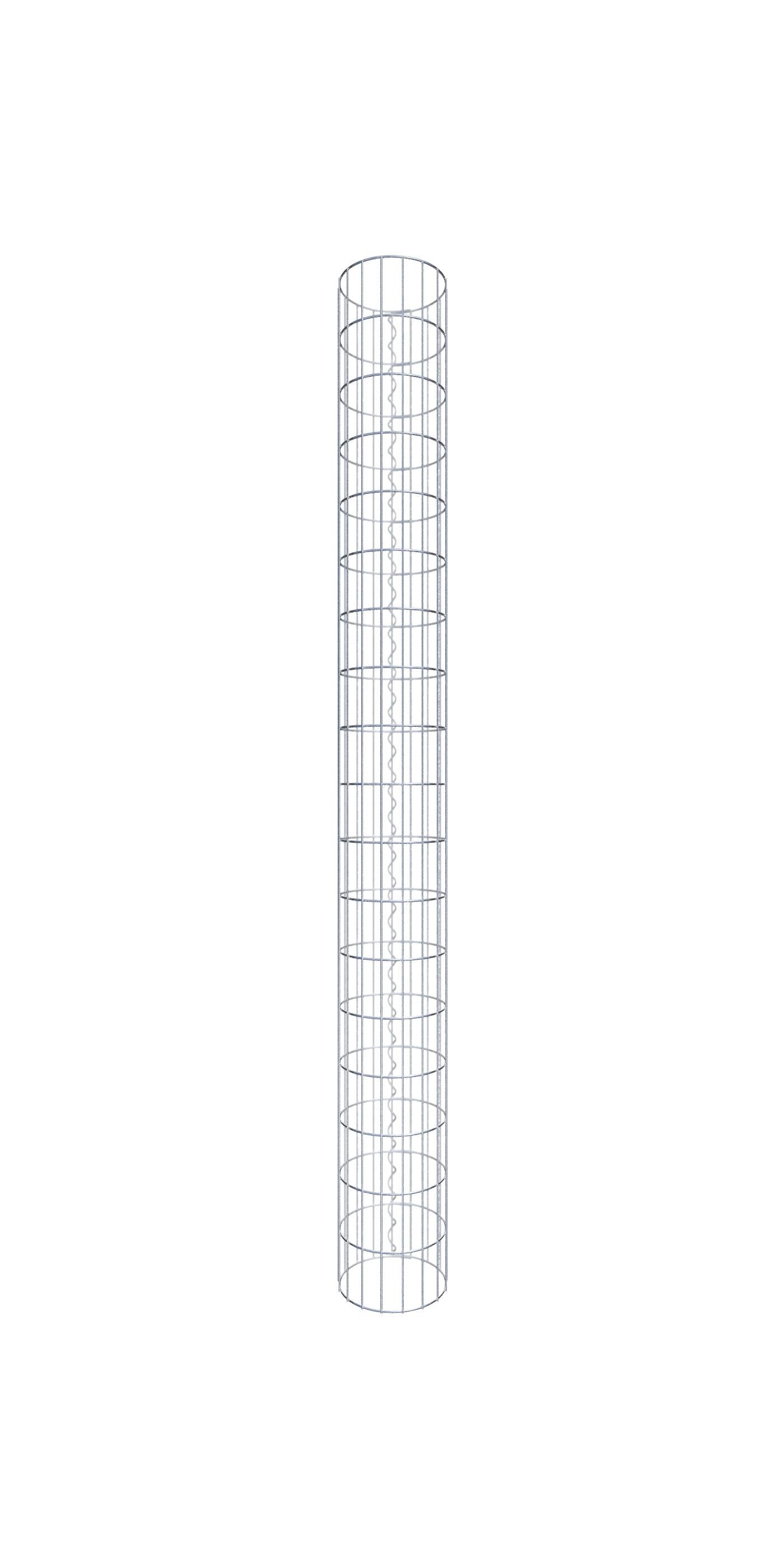 Kolumna gabionowa o średnicy 27 cm, okrągła MW 5 x 10 cm - Wysokość: 1,80 m