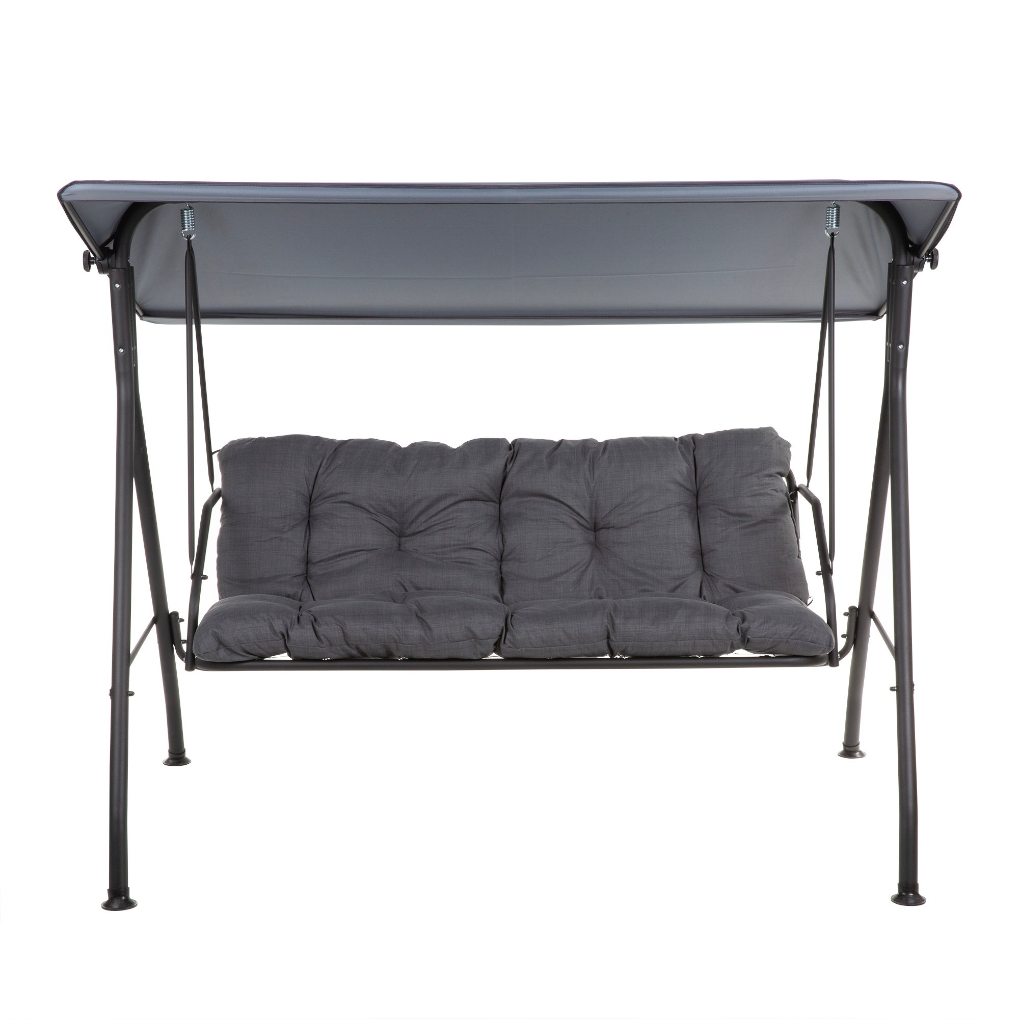 Huśtawka ogrodowa Marbella Black Edition szara kratka PATIO