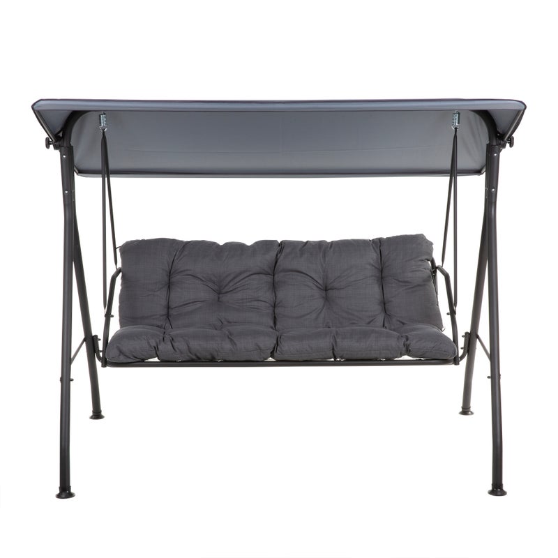 Huśtawka ogrodowa Marbella Black Edition szara kratka PATIO