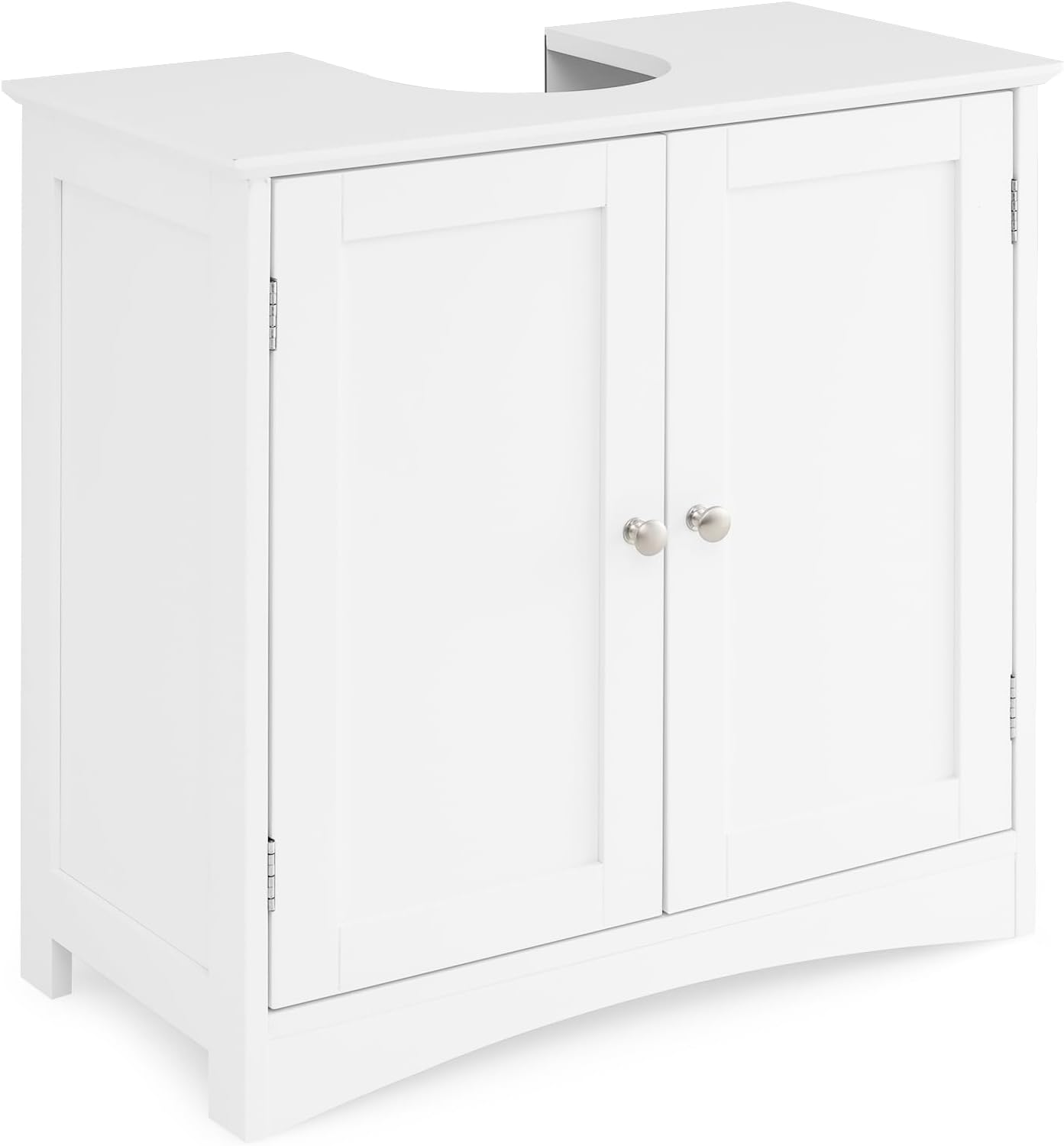 Mobile da bagno con 2 ante e 2 ripiani in MDF bianco Easy life