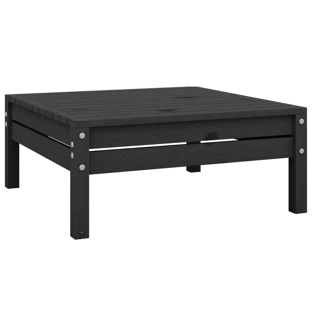 Maison Exclusive - 5 pcs conjunto lounge de jardim pinho maciço preto - 7